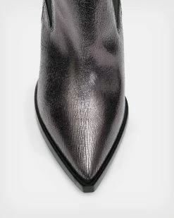 Best deal 🤩 Ria Leather Crinkle 🥾 Boots Gunmetal Grey 💯 -Cheap Women's Dresses Store WF595X 4090 3