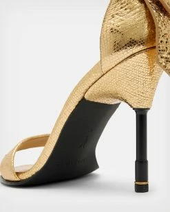 Top 10 🔥 Noir Leather Shimmer 🩴 Sandals Metallic Gold ✨ -Cheap Women's Dresses Store WF696X 7081 5