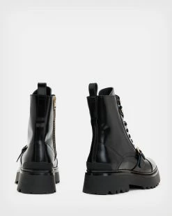 Hot Sale ⭐ Stellar Leather 🥾 Boots BLACK/WARM BRASS ✨ -Cheap Women's Dresses Store WF724X 6405 6