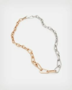 Brand new 💯 Carrie Chunky Carabiner Necklace WARM BRASS/SILVER 🌟 -Cheap Women's Dresses Store WJ0008A 6855 4