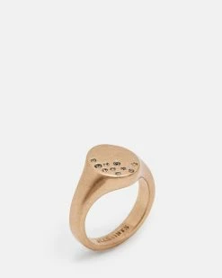 Best deal 🤩 Pave Gold-Tone Signet Ring Warm Brass 🔔