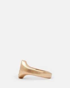 Best deal 🤩 Pave Gold-Tone Signet Ring Warm Brass 🔔 -Cheap Women's Dresses Store WJ505Y 6395 4