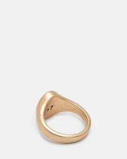 Best deal 🤩 Pave Gold-Tone Signet Ring Warm Brass 🔔 -Cheap Women's Dresses Store WJ505Y 6395 5
