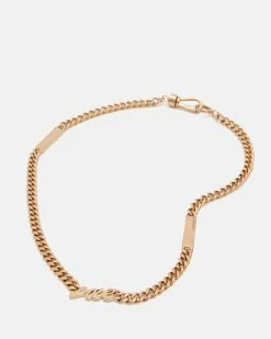 Deals 🛒 Love Script Chunky Gold-Tone Necklace Warm Brass 😉 -Cheap Women's Dresses Store WJ515Y 6395 4