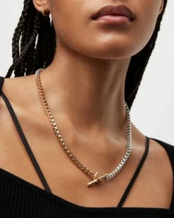 Best Sale 🎉 Box Chain Two Tone Necklace WARM BRASS/SILVER 🎉