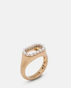 Brand new ⌛ Vida Gold-Tone Pearl Ring Warm Brass 😍 -Cheap Women's Dresses Store WJ556Y 6395 3