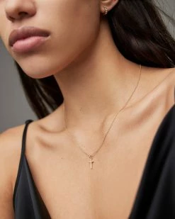 Wholesale ❤️ Cross Pendant Gold Vermeil Necklace Gold Vermeil 💯