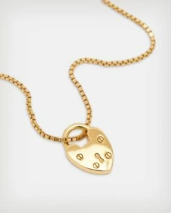 Wholesale 🎁 Heartlock Pendant Gold Vermeil Necklace Gold Vermeil 😍 -Cheap Women's Dresses Store WJ674X 8099 3