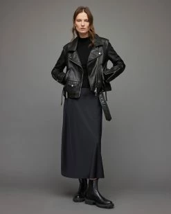 Best deal 🔔 Luna Leather Biker Jacket Black 🎉 -Cheap Women's Dresses Store WL046T 5 4