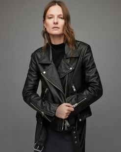 Best deal 🔔 Luna Leather Biker Jacket Black 🎉 -Cheap Women's Dresses Store WL046T 5 6