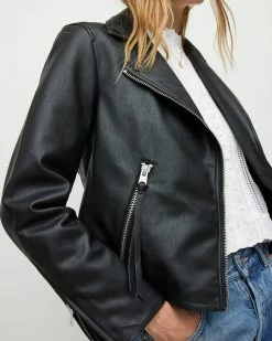 Cheapest 🥰 Dalby Faux Biker Jacket Black 🥰 -Cheap Women's Dresses Store WL073X 5 4