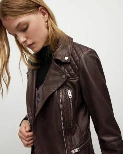 Wholesale 😀 Cargo Leather Biker Jacket Black/Oxblood ✨ -Cheap Women's Dresses Store WL145V 1215 5