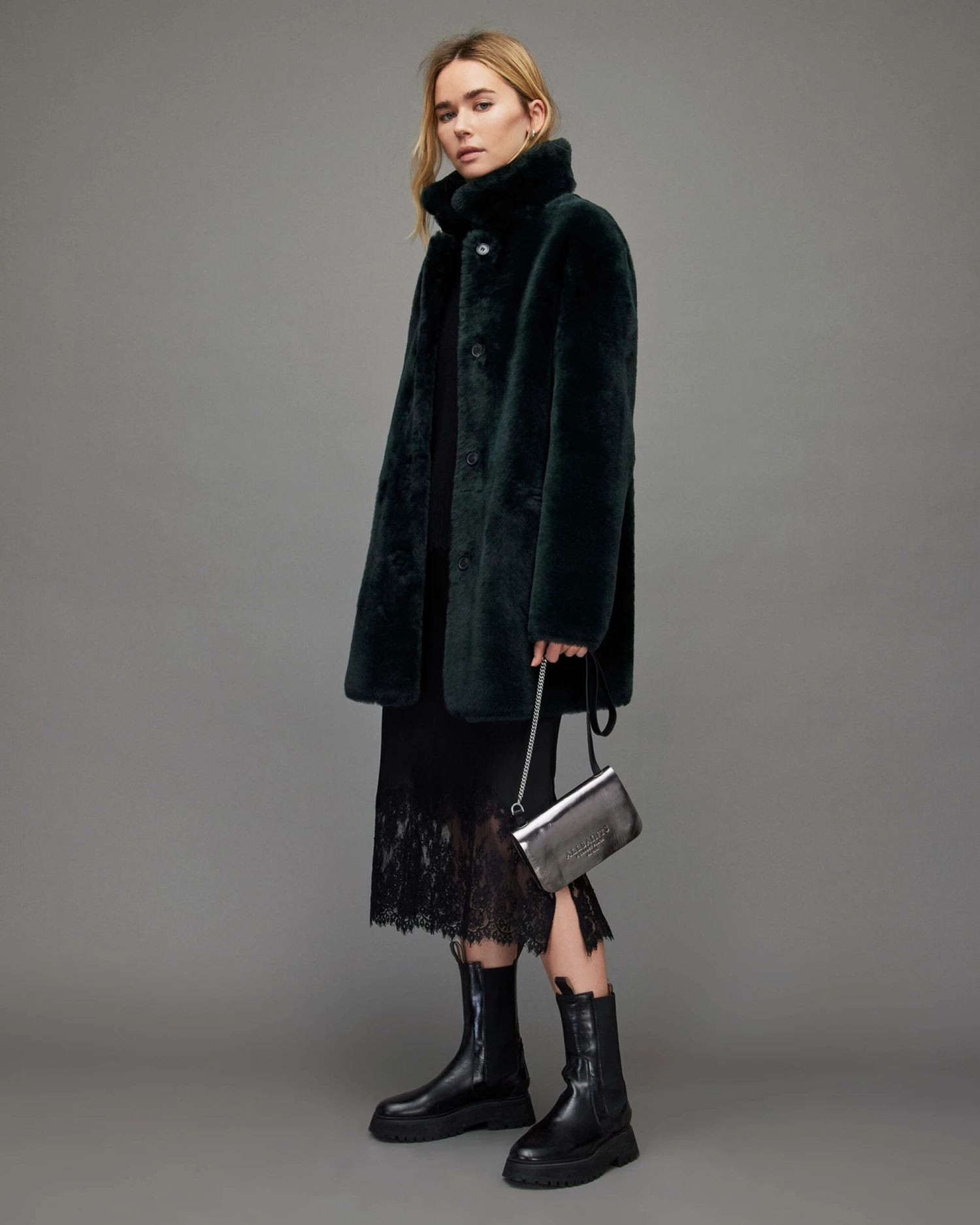 Best Sale π Serra Reversible Shearling Jacket Forest Green β 4 Best Sale π Serra Reversible Shearling Jacket Forest Green β - Image 4