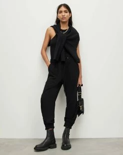 Coupon 🥰 Auden Mid-Rise Cuffed Trousers Black 🔥