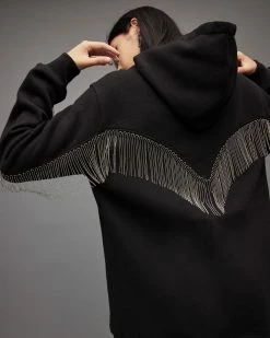 Promo 🔥 Giselle Chain Hoodie Black 👍 -Cheap Women's Dresses Store WM058V 5 3