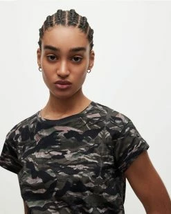 Deals 🧨 Oniyuri Anna T-Shirt Khaki Green 😉 -Cheap Women's Dresses Store WM234W 3836 3