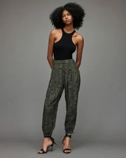 Flash Sale 👏 Lila Tamora Tapered Trousers Khaki Green 🎁 -Cheap Women's Dresses Store WP008X 3836 3