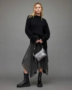 Hot Sale 🧨 Lerin Metallic 👗 Skirt Black Metallic ✨ -Cheap Women's Dresses Store WS018X 2761 3