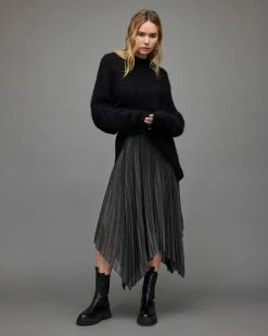 Hot Sale 🧨 Lerin Metallic 👗 Skirt Black Metallic ✨ -Cheap Women's Dresses Store WS018X 2761 4