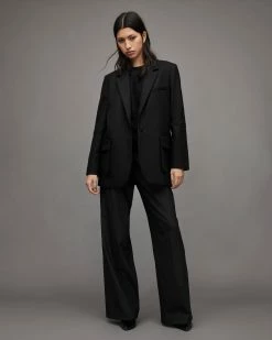 Deals 🌟 Jessa Wool Blend Blazer Jacket Black 🔥 -Cheap Women's Dresses Store WT016Y 5 4