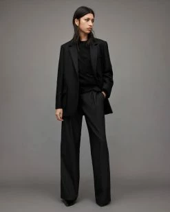 Deals 🌟 Jessa Wool Blend Blazer Jacket Black 🔥 -Cheap Women's Dresses Store WT016Y 5 5