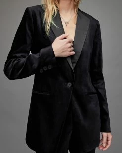 Promo 🌟 Sofia Velvet Blazer Midnight Blue ❤️ -Cheap Women's Dresses Store WT033X 3867 6