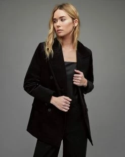 Budget 🌟 Adlai Corduroy Relaxed Blazer Black ⭐