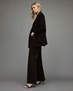 Hot Sale π Adlai Corduroy Wide Leg Trousers Black π