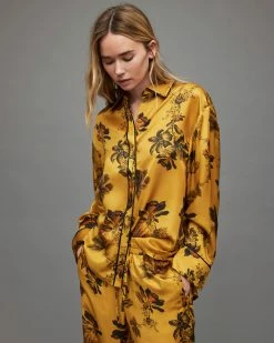 Best Sale β Sofi Lilly Silk Blend Pyjama π Shirt Gold π